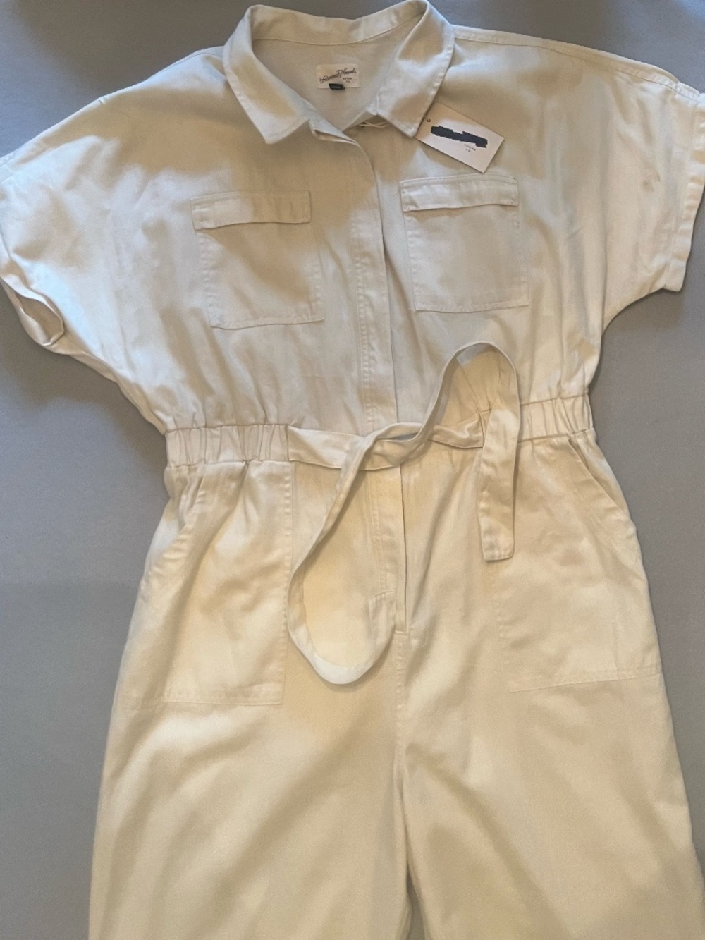 Universal Thread | NWT Off-White Short Sleeve Utility Jumpsuit